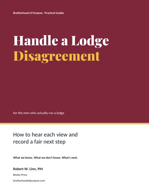 Handle a Lodge Disagreement booklet cover