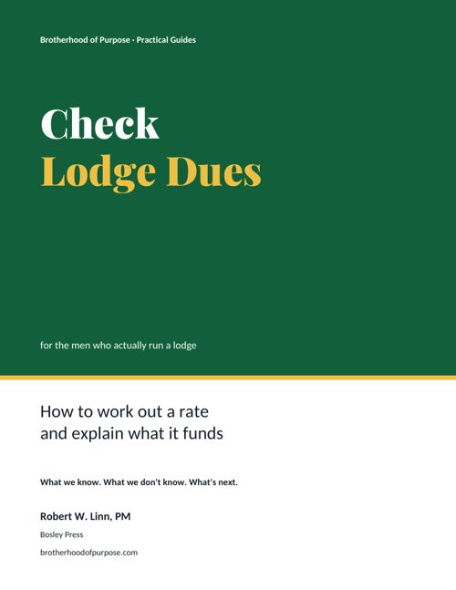 Check Lodge Dues booklet cover