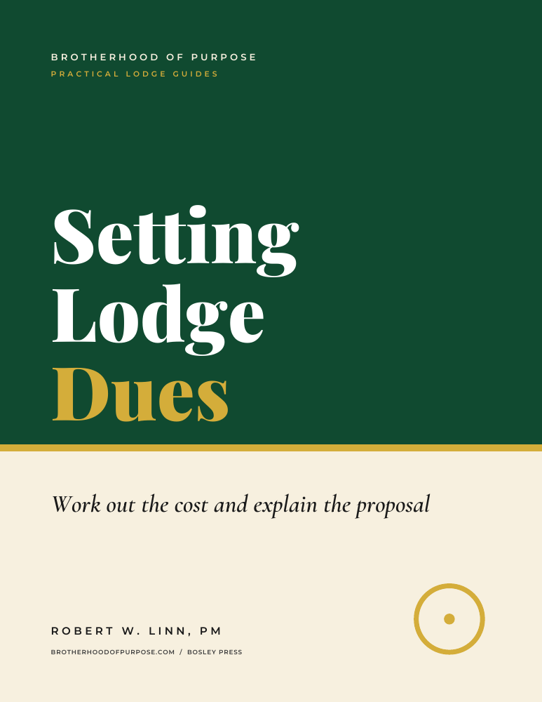 Setting Lodge Dues, the annual booklet