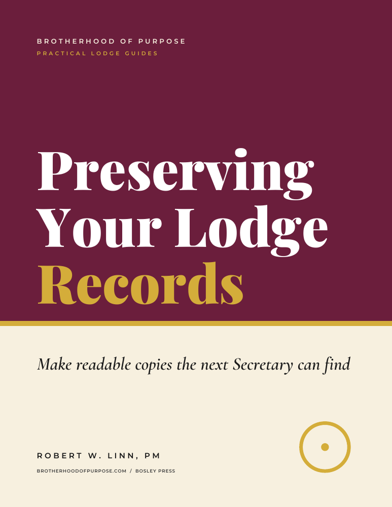 Preserving Your Lodge Records cover