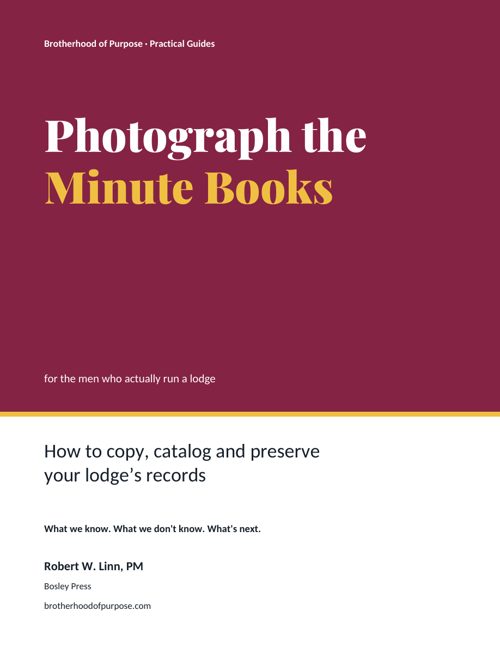 Photograph the Minute Books booklet cover