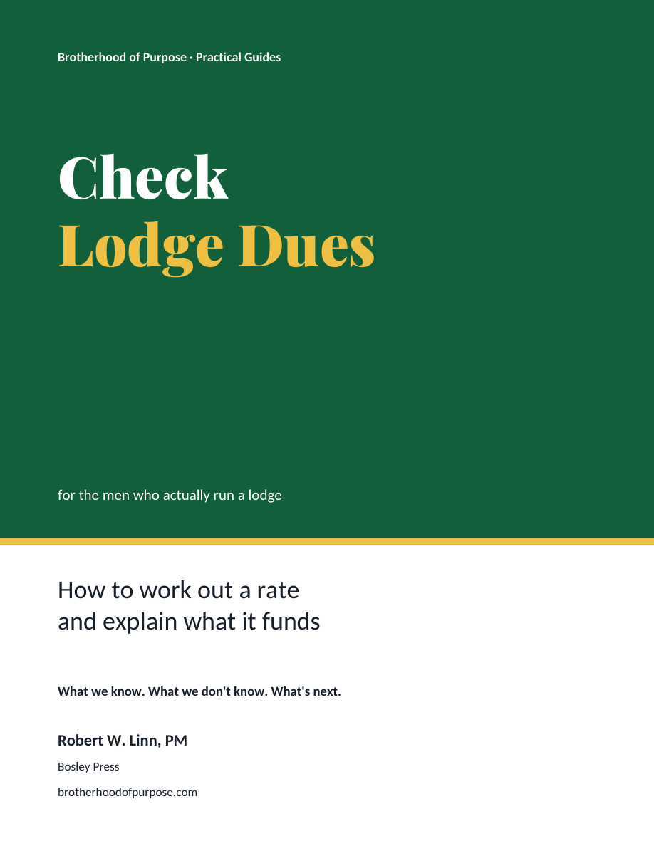 Check Lodge Dues by Robert W. Linn, PM