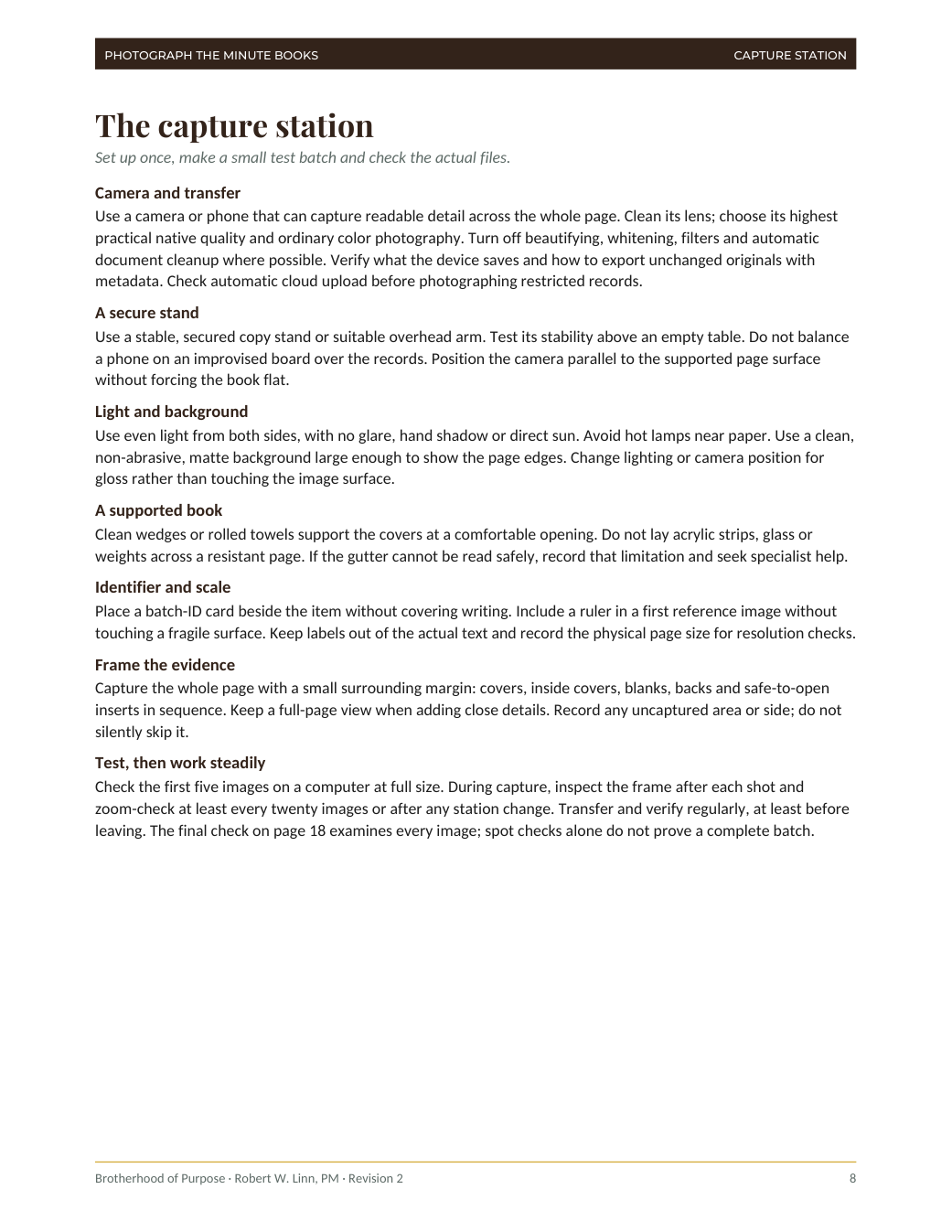 The capture station — booklet page 8. Read the text version below.